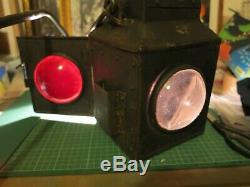 Vintage Railway Lantern, Railroad Lamp, Double glass, Antique, Collectable