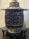 Vintage Rare Antique Japanese Cast Iron Candle Patina Lantern Garden PAGODA