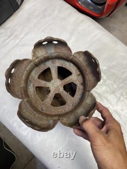 Vintage Rare Antique Japanese Cast Iron Candle Patina Lantern Garden PAGODA