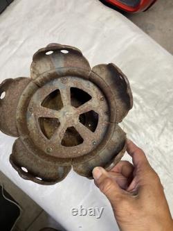 Vintage Rare Antique Japanese Cast Iron Candle Patina Lantern Garden PAGODA