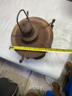 Vintage Rare Antique Japanese Cast Iron Candle Patina Lantern Garden PAGODA