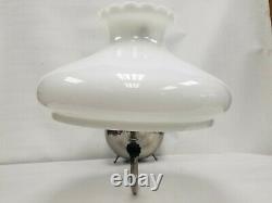 Vintage Rare Coleman Chrome Quick Lite Bq Wall Lamp With Milk Glass Shade 1925