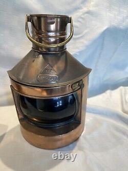 Vintage Rare Ship/Train Lantern Set Copper PMP Starboard And Port