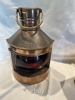 Vintage Rare Ship/Train Lantern Set Copper PMP Starboard And Port