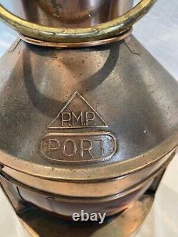 Vintage Rare Ship/Train Lantern Set Copper PMP Starboard And Port