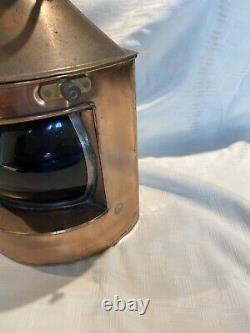 Vintage Rare Ship/Train Lantern Set Copper PMP Starboard And Port