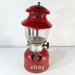 Vintage Red 1963 Coleman 200A Single Mantel Gas Lantern Dated 1/63 Camping