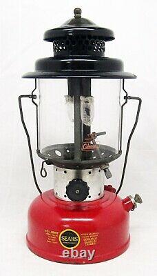 Vintage Red 1964 Sears Double Mantle Lantern Model # 476-74060