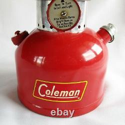 Vintage Red Coleman 200A Lantern Dated 12-60 Single Mantle Sunshine of the Night