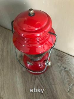 Vintage Red Coleman 200A Lantern Pyrex Globe Dated 10 62