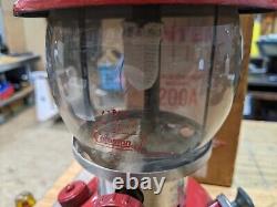 Vintage Red Coleman Lantern 200A Dated 1/59 With Box Untested