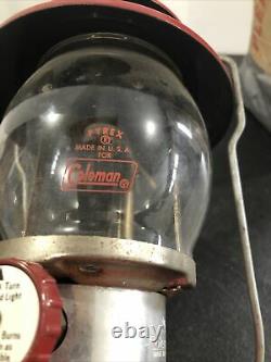 Vintage Red Coleman Lantern Model 200A Sunshine of The Night 12/64 Pyrex Withbox