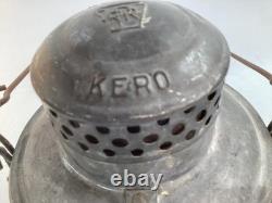 Vintage Red Glass ADLAKE Kero Railroad Lantern PRR Pennsylvania antique (G5)