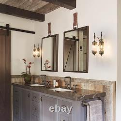 Vintage Rustic Glass Wall Sconce Antique Gothic Lantern Light Fixture