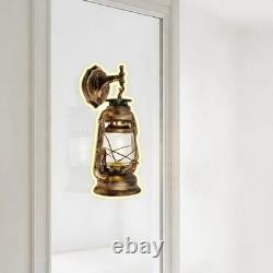 Vintage Rustic Wall Sconce Antique Lantern Lamp Bronze House Decor Light