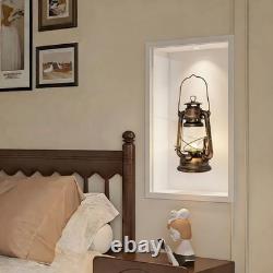 Vintage Rustic Wall Sconce Antique Lantern Lamp Bronze House Decor Light