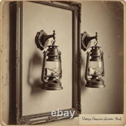 Vintage Rustic Wall Sconce Antique Lantern Lamp Bronze House Decor Light