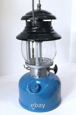 Vintage SEARS 1/67 Single Mantle Gas Lantern 476.74550 Blue Rare Coleman 200a