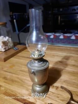 Vintage SHERWOODS Nautical Brass Weighted Gimbal Oil Lamp Birmingham England