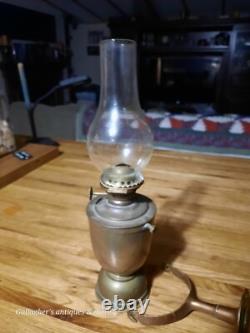 Vintage SHERWOODS Nautical Brass Weighted Gimbal Oil Lamp Birmingham England