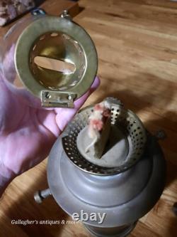 Vintage SHERWOODS Nautical Brass Weighted Gimbal Oil Lamp Birmingham England