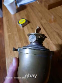 Vintage SHERWOODS Nautical Brass Weighted Gimbal Oil Lamp Birmingham England