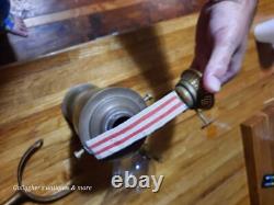 Vintage SHERWOODS Nautical Brass Weighted Gimbal Oil Lamp Birmingham England