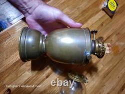 Vintage SHERWOODS Nautical Brass Weighted Gimbal Oil Lamp Birmingham England