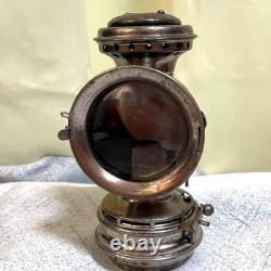 Vintage SOLAR Brass Bicycle Lantern Oil Lamp Bike Headlight Antique