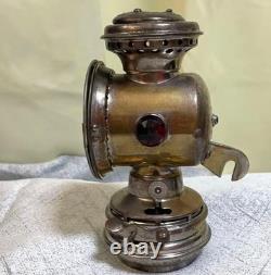 Vintage SOLAR Brass Bicycle Lantern Oil Lamp Bike Headlight Antique