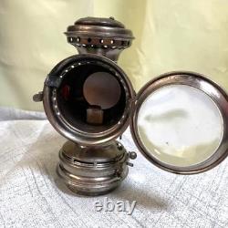 Vintage SOLAR Brass Bicycle Lantern Oil Lamp Bike Headlight Antique