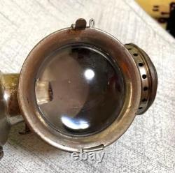 Vintage SOLAR Brass Bicycle Lantern Oil Lamp Bike Headlight Antique