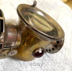 Vintage SOLAR Brass Bicycle Lantern Oil Lamp Bike Headlight Antique