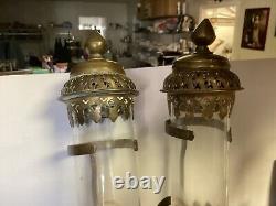 Vintage Scarce GNR Brass Ship Boat Wall Lamps Lanterns / Sconces