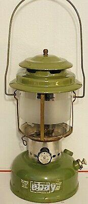 Vintage Sears Avocado Green Lantern 72242 Original Pyrex Globe 12/72 By Coleman