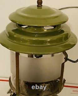 Vintage Sears Avocado Green Lantern 72242 Original Pyrex Globe 12/72 By Coleman