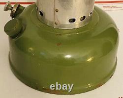 Vintage Sears Avocado Green Lantern 72242 Original Pyrex Globe 12/72 By Coleman