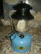 Vintage Sears Blue & Black Single Mantle Lantern 476.72211 12/68 AWESOME SHAPE