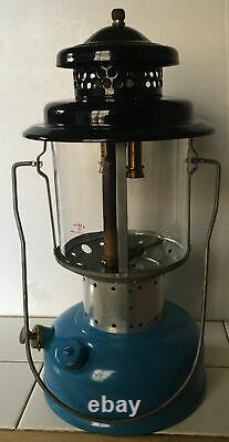 Vintage Sears Coleman Blue Double Mantle Lantern 6-1965