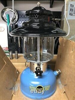 Vintage Sears Coleman, Blue Model 476-74070, Double Mantle Gas Lantern 6/67