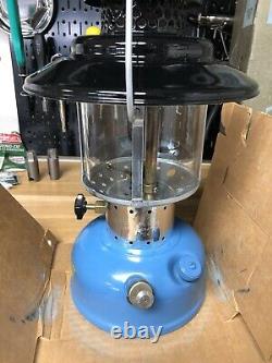 Vintage Sears Coleman, Blue Model 476-74070, Double Mantle Gas Lantern 6/67