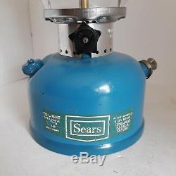 Vintage Sears Coleman Lantern 5-1969 Blue Black Model 476.72211Single Mantle
