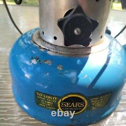 Vintage Sears Lantern Blue And Black Dated 1/67 Model No 476.74070 Untested