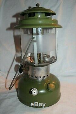 Vintage Sears Model 72325 Avocado Double Mantle Camping Lantern 2/74