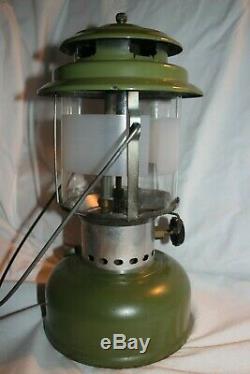 Vintage Sears Model 72325 Avocado Double Mantle Camping Lantern 2/74