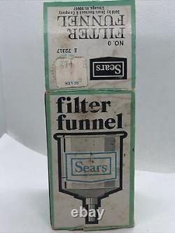 Vintage Sears No. 0 Lantern Filter Funnel New In Box NIB Coleman Stove