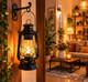 Vintage Ship Lamp FLAT BLACK 12 Rustic Farmhouse Hanging Electric Lantern