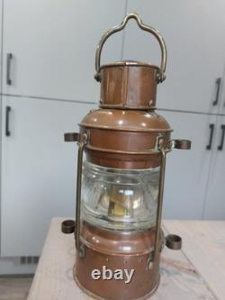 Vintage Ships Anchor Light. Copper Lantern Marine Lamp Boat Maritime lantern