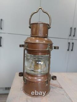 Vintage Ships Anchor Light. Copper Lantern Marine Lamp Boat Maritime lantern