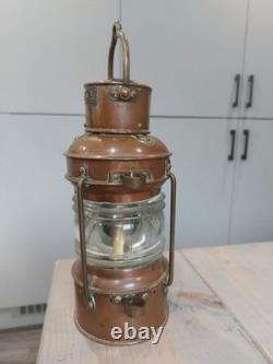 Vintage Ships Anchor Light. Copper Lantern Marine Lamp Boat Maritime lantern